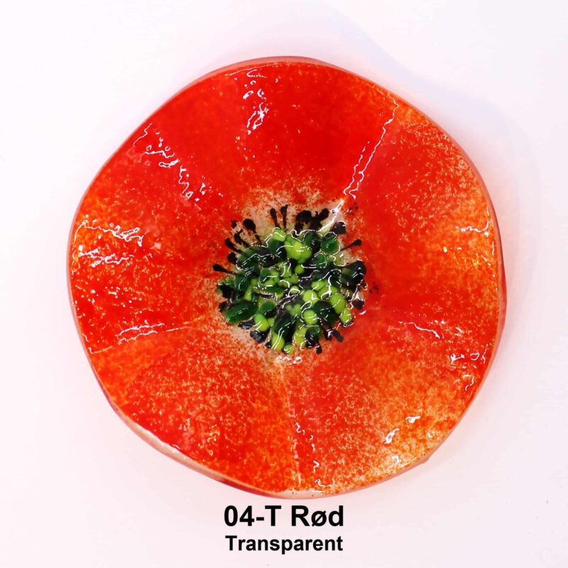 Rød sommerblomst fra Grevelsgaard Glas