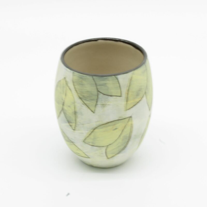 Annette Printz - Vase i gule og grønlige farver