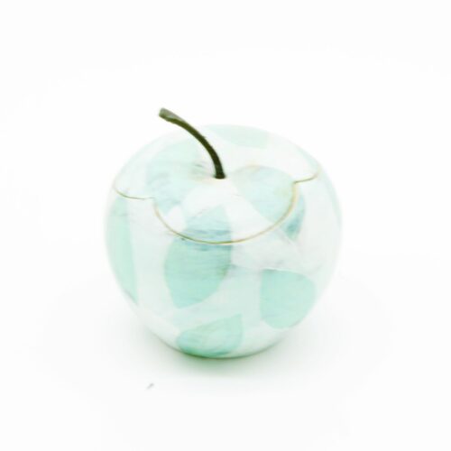 Annette Printz - Blå æbleformet lågkrukke