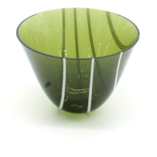 Bettina Vahle - Glasskål udført i grønlig og hvidlig farve