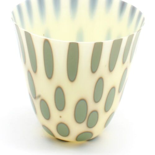Bettina Vahle - Glasskål udført i grønlige og beige farver