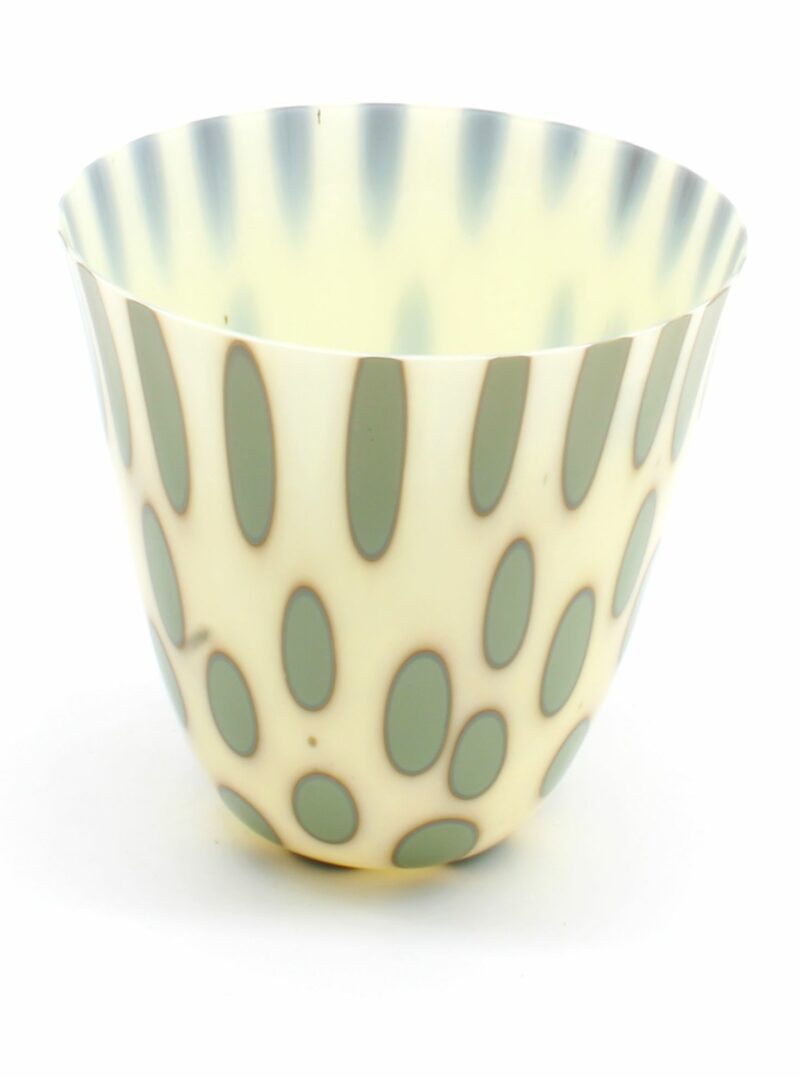 Bettina Vahle - Glasskål udført i grønlige og beige farver