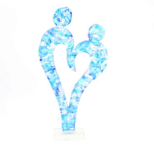 Bettina Vahle - Kærlighedspar udført i blå farver