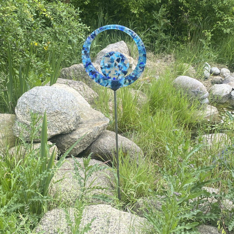 Bettina Vahle - Blue circles. ø: 39 cm