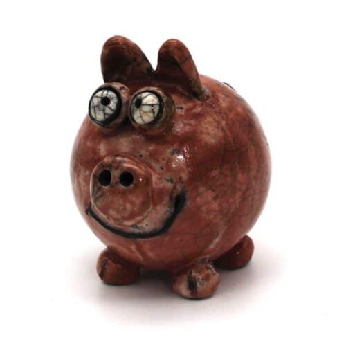 Henrik Kjær, Figur af gris i brunlig glaseret keramik