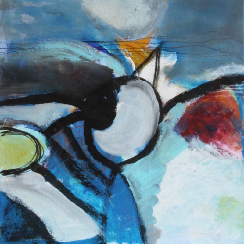 Enedans (40 * 40 cm). Abstrakt maleri af Jeanette Nørlev