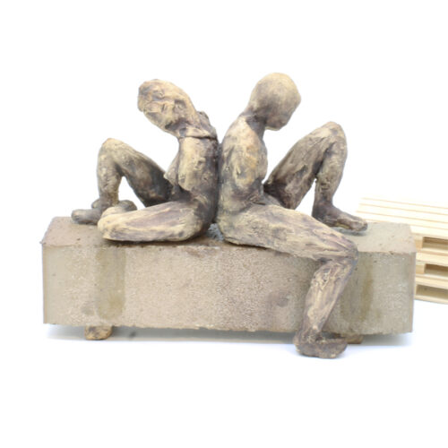 Love and all in between I. Skulptur af Lis Kristensen (30*23*12 cm)