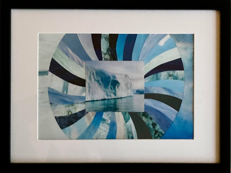 Isbjerget. Collage af Niels Ravn (B * H: 42 * 32 cm)