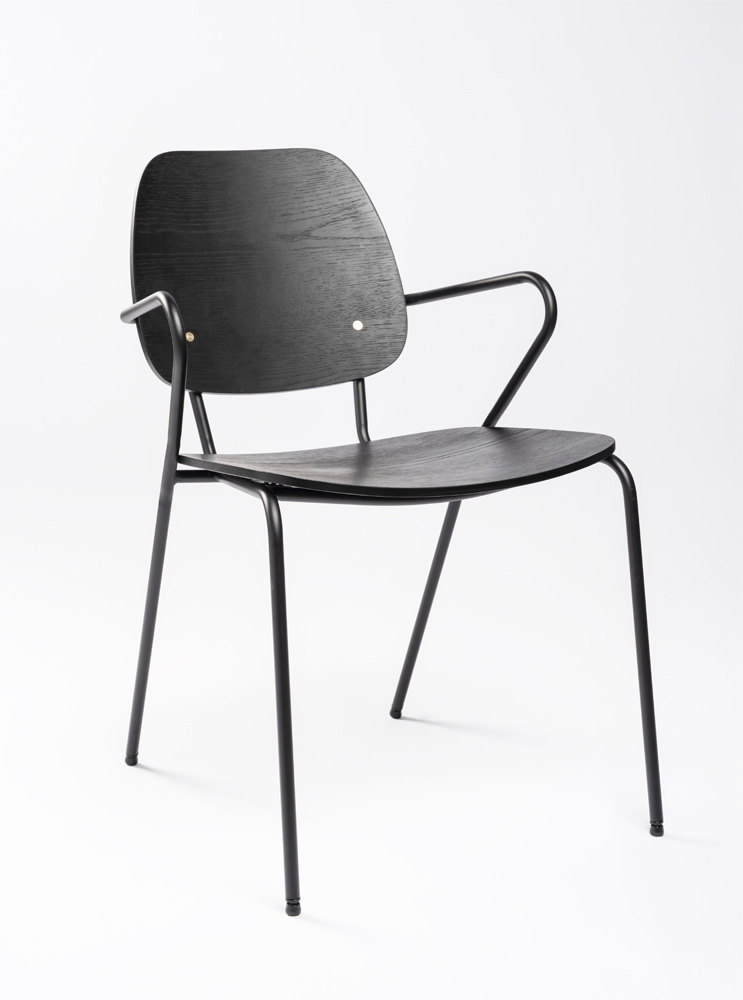 Spisebordsstol. Queen B 19004 black wood, designet af 2DOT