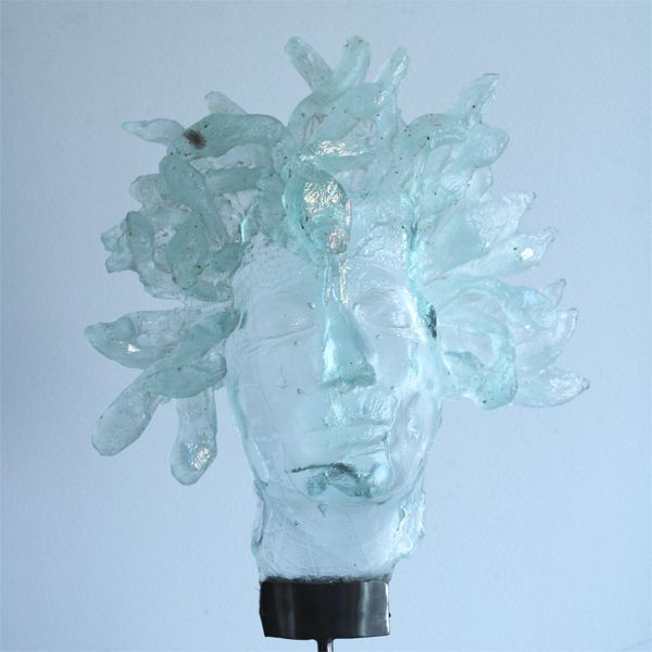 Glasskulptur Medusa