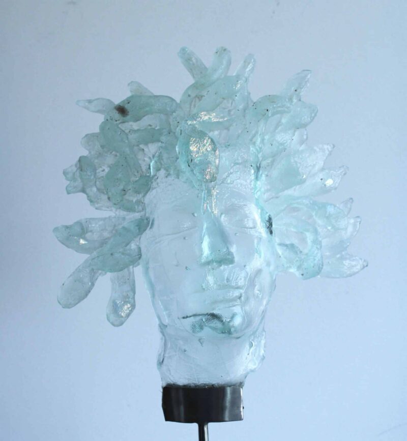 Glasskulptur Medusa